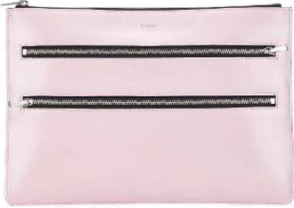 Celine Pre-owned Clutches, female, Pink, Size: ONE SIZE Pre-owned Leather Clutch Bag