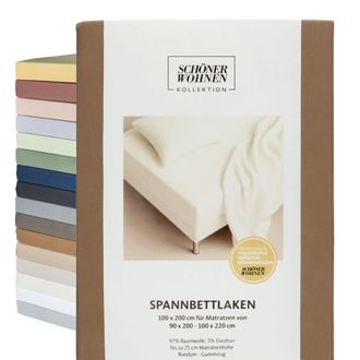 Sch&ouml;ner Wohnen Kollektion Sch&ouml;ner Wohnen S&aacute;bana Ajustable Flat - 1 Unidad 200x200 Cm, Blanco