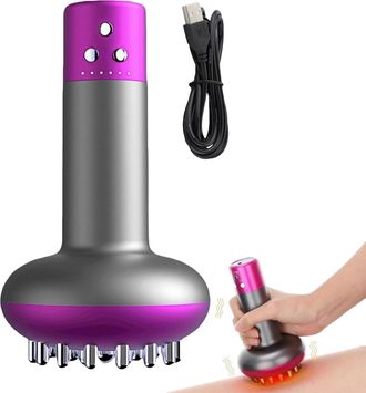 OEM Masajeador Corporal El&eacute;ctrico - Herramienta Anticelul&iacute;tica Con Calor, Cepillo De Masaje Ajustable Con 9 Configuraciones Para Reafirmar La Piel, Alivia