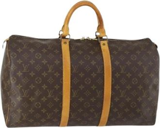 Louis Vuitton Pre-owned Keepall tas - unisex - Vintage Weekendtas - Bruin - ONE Size - Leer - Vintage