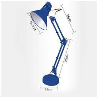 Trade Shop Trade Shop Traesio - Trade Shop - Lampada Da Scrivania Con Braccio Snodabile Attacco E27 Luce Tavolo Per Ufficio - Azul
