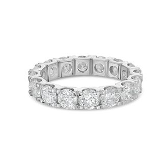 Diana M. Jewels 14kt white gold 19.00 cts round lab grown diamond eternity band in U-prong setting