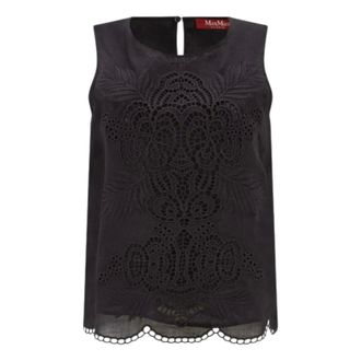 Max Mara Blouses, female, Black, Size: 2XS Efeso Top