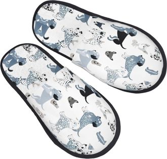 Generic Warm Mens Slipper Dachshund Dog print Mens Slipper Breathable Winter Slippers for Travel Indoor Bedroom M