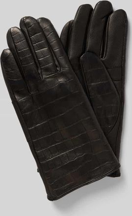 Joop Handschuhe aus Lammnappa mit Label-Detail in Black, Größe XL