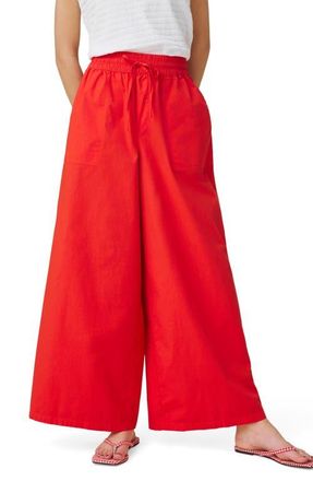 Splendid Mallory Wide Leg Poplin Pants in Firework Red at Nordstrom, Size X-Large