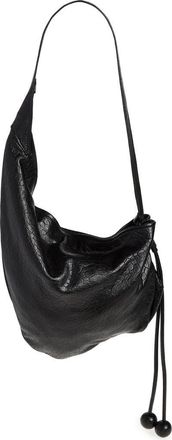 Marni Small Sling Leather Hobo Bag in 00N99 Black at Nordstrom