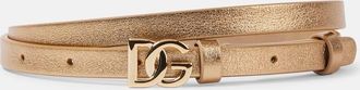 Dolce & Gabbana DG 10mm metallic leather belt