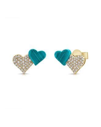 Sabrina Designs 14K 0.86 ct. tw. DiamondTurquoise Earrings