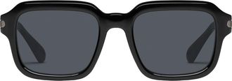 Quay Playback 53mm Square Sunglasses in Black/Smoke at Nordstrom