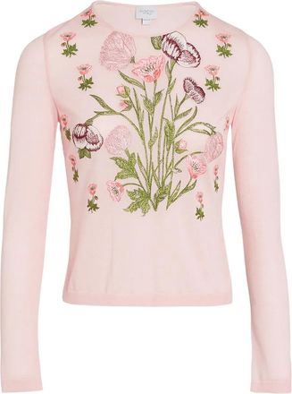 Giambattista Valli Maglione a girocollo a fiori - Rosa