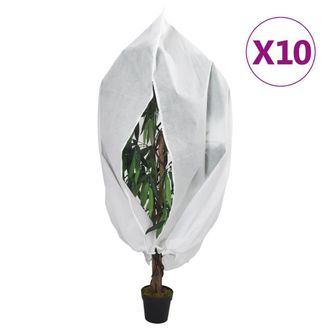 vidaXL Cubierta Para Plantas Con Cremallera 10 Uds 70 G/m&sup2; 1,55x1,55 M Vidaxl