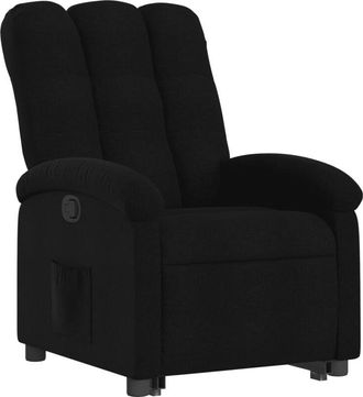 vidaXL Sill&oacute;n Reclinable Elevable Tela Negro Vidaxl