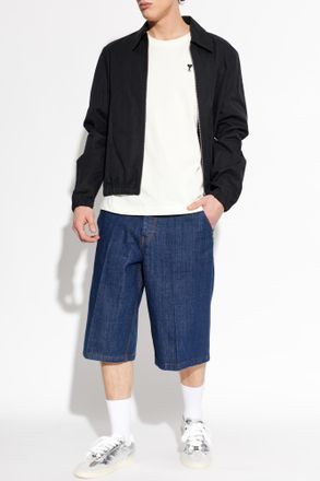 Ami T-shirt With Print, Mens, Cream