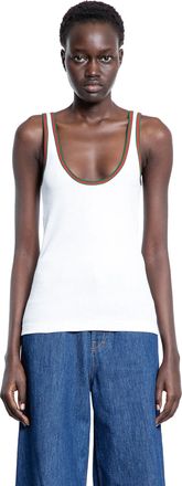 Gucci Cotton Rib Web Tank Top