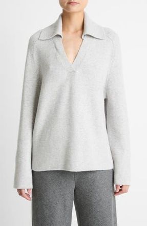 Vince Oversize Wool & Cashmere Blend Sweater in Heather Pale Grey at Nordstrom Rack, Size Medium