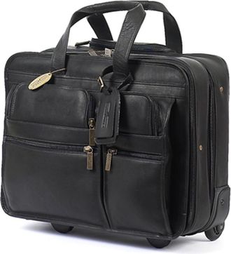 Claire Chase 258E-black New Rolling Computer Brief - Black