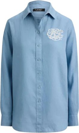 Ralph Lauren Overhemden, Dames, Blauw, S, Woven Sport Shirt