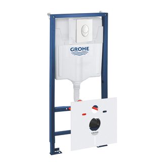 GROHE Pack Inodoro Rapid Sl Marco + Placa De Accionamiento Skate Air Alpine White + Fijaciones + Pack De Aislamiento (38528001-3 - Grohe