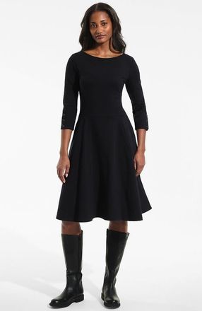 Lands End Starfish 3/4 Sleeve Dress in Black at Nordstrom, Size X-Small P