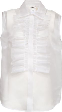 P.A.R.O.S.H. Shake Organza Sleeveless Shirt