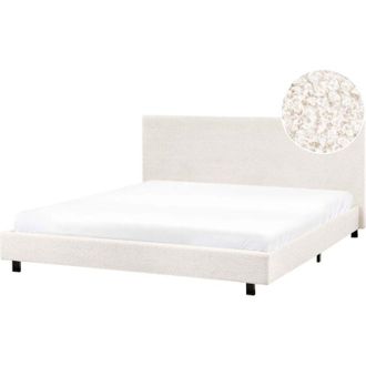 Beliani Waterbed Boucle ALBI 180 x 200 cm (EU Super King) Off-White
