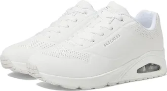Skechers Uno - Stand On Air Womens Shoes White : 5.5 B - Medium, Leather/Synthetic