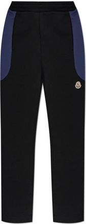 Moncler Trainingsbroeken met logopatch - Heren - Sweatpants - Zwart - M - Katoen - Broeken