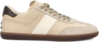 Tod's Beige Leather Sneakers