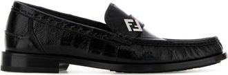 Fendi Black Leather Loafers