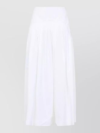 Lanvin cotton pleated midi skirt