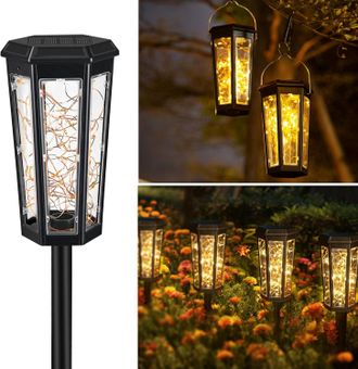 OEM Juego De 2 Luces Solares Exteriores Impermeables Con 2 Modos De Iluminaci&oacute;n, Encendido/apagado Autom&aacute;tico, Para Jard&iacute;n - Otros