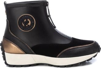 Xti Carmela Leather Collection Womens Sneaker Booties By Xti