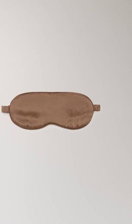 Mango Mascherina 100% seta marrone - Donna - Taglia unica - MANGO