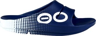Oofos Oofos OOahh Sport Slide Navy Matrix 1500NVMTRX Mens