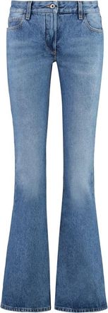 Off-white Slim Flared Jeans - Dames - Bootcut Jeans - Blauw - W27 - Katoen - Jeans