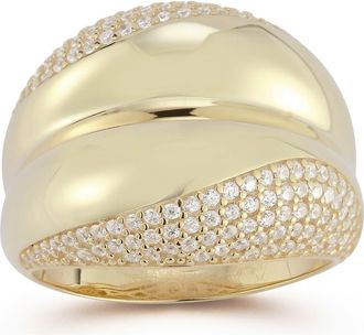 Glaze Jewelry Pav&eacute; Cubic Zirconia Statement Ring in Gold at Nordstrom Rack, Size 7