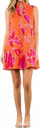 THML Clothing Aylani Dress In Orange/pink