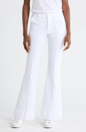 Kut from the Kloth Stella High Waist Flare Pants in Optic White at Nordstrom, Size 18