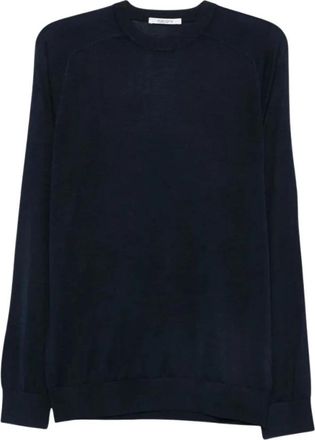 KANGRA Girocollo M-Martello Rasato - Heren - Ronde hals truien - Blauw - L - Truien & Vesten