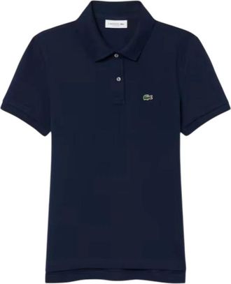 Lacoste Tops, Dames, Blauw, 2Xl, Katoen, Lacoste T-shirts en Blue Polo