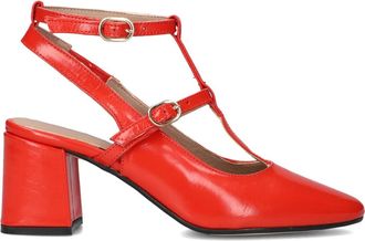 Lina Locchi Schoenen, Dames, Rood, 37 EU, Su&egrave;de, Rode su&egrave;de hakken
