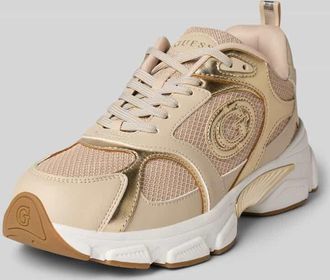 Guess Sneaker mit Kontrastbesatz und Logo-Stitching Modell Ibitha in Beige, Größe 36