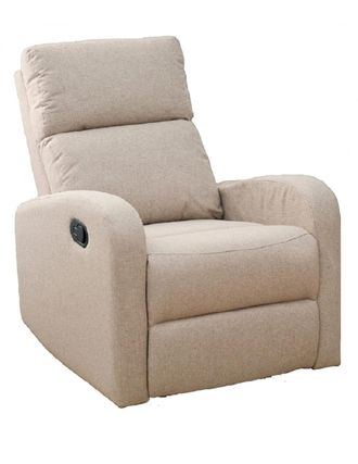 Pondecor Interiorismo Sill&oacute;n relax con mecanismo palanca tela Beige 71 x 93 x 101 cm