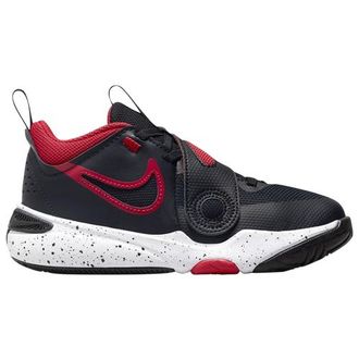 Nike Boys Team Hustle D 11 - Preschool Basketball Shoes Black/White/University Red Size 10.5