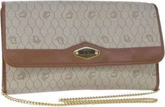 Dior Pre-owned Clutches, female, Beige, Size: ONE SIZE Pre-owned Vintage Shoulder Bag