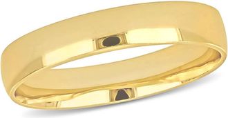 Amour 4mm Finish Wedding Band In 14K Yellow Gold