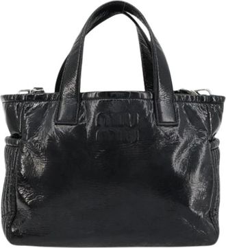 Miu Miu Pre-owned Leren Schoudertas - Dames - Vintage Shopper - Zwart - ONE Size - Leer - Vintage