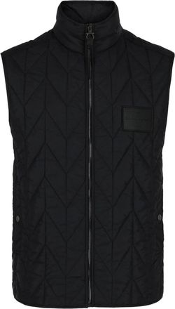 Ferragamo Mens Chevron Quilted Vest In Navy