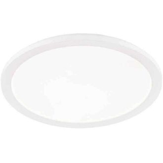 Trio Camillus plafoniera led tonda metallo bianco opaco con funzione dimmerabilita con normale interruttore a parete IP44 d. 40CM led 22 w &middot; 2.700 lm &middot;